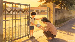 儿食剩骨，正餐奉母；幼子虽弱，孝心如山｜李士博